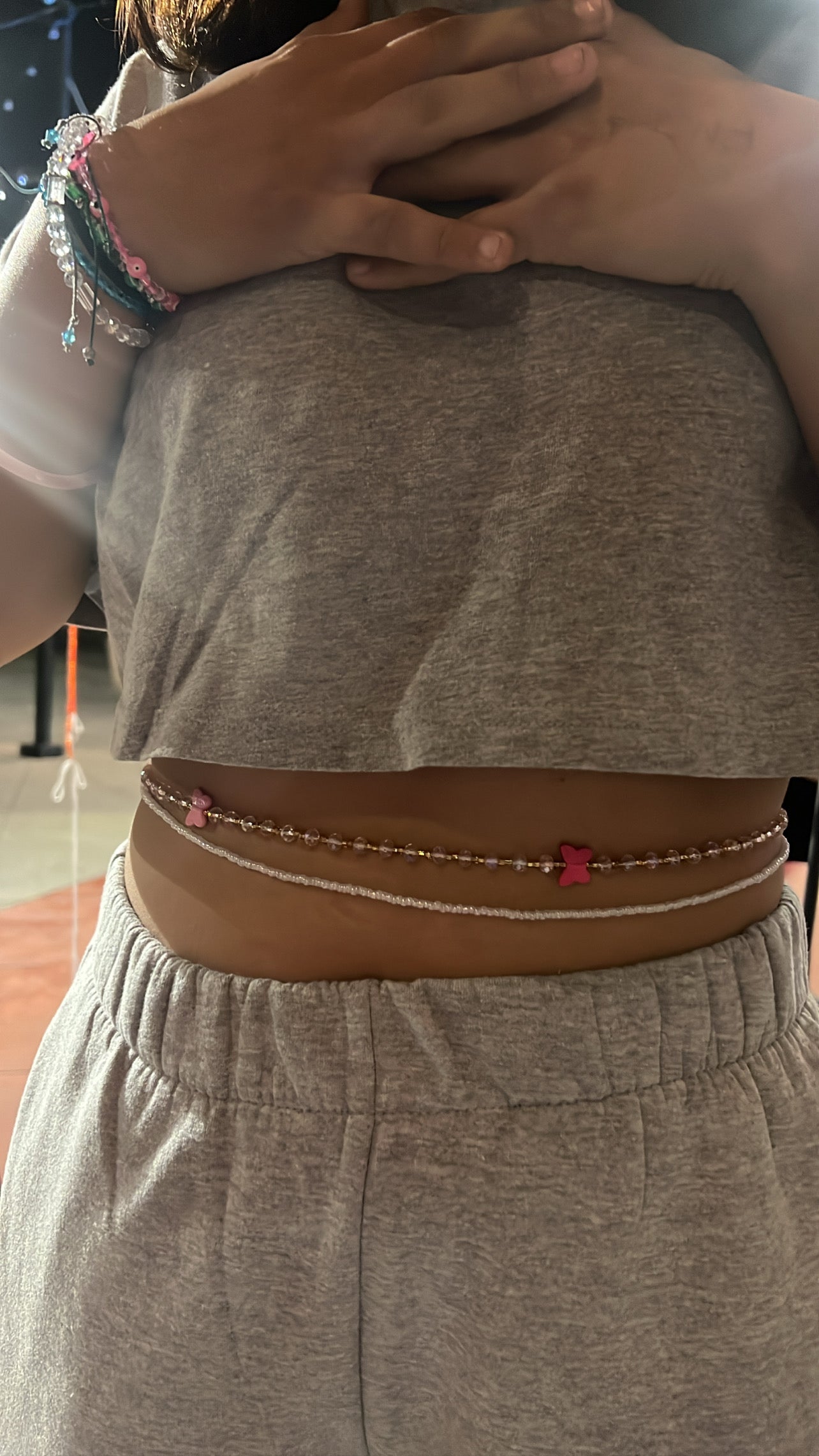 *Pre-order* Viral Pink Butterfly Waist Bead