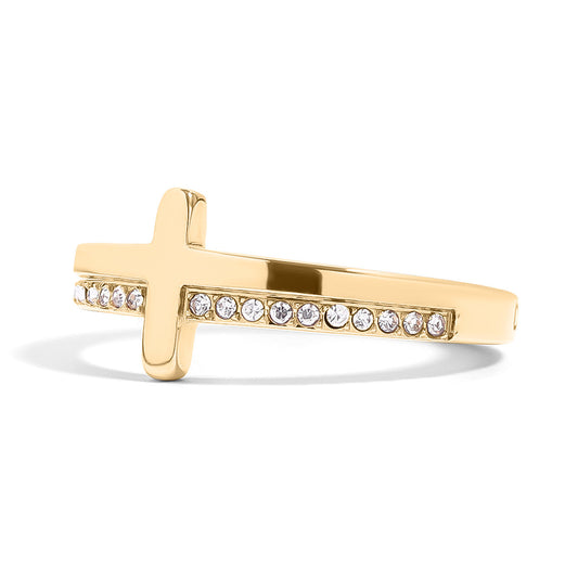Do Not Fear Cubic Zirconia Stainless Steel 18k Gold