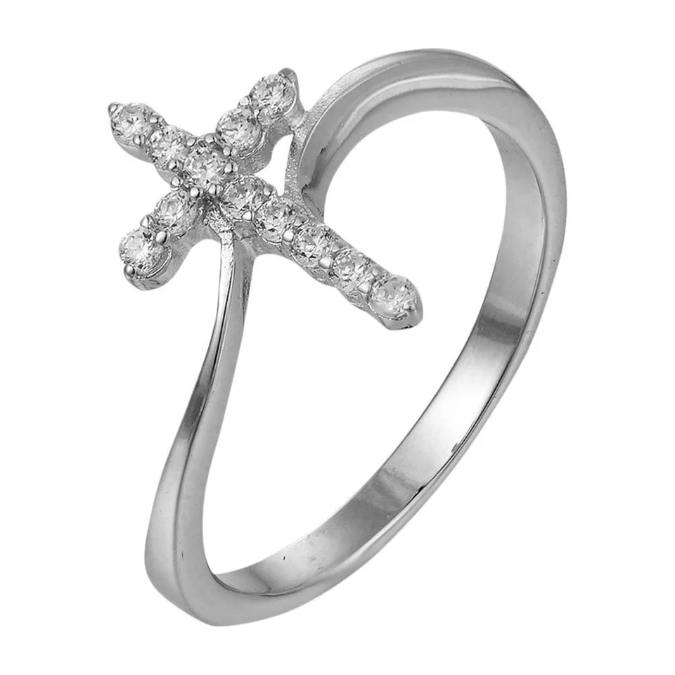 Shiny Cross Ring