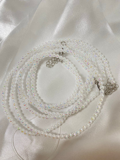 Iridescent White Pearls